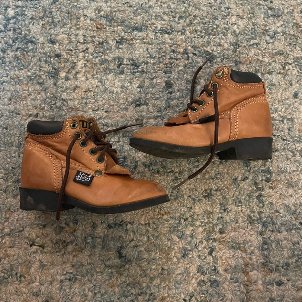 Justin Toddler Lace Up Boots